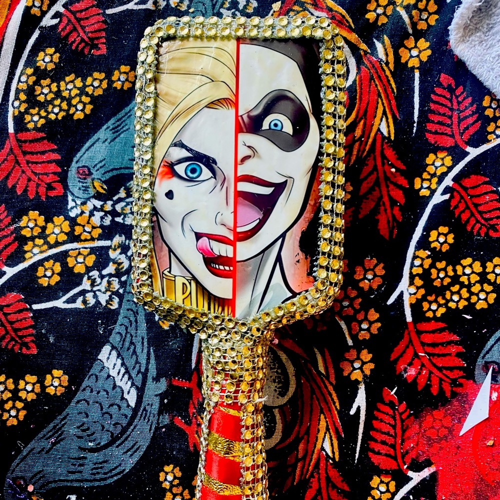 Hellofa Handmade’s New Vs Old Harley Quinn Collectible Salon Style Brush